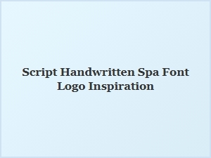 Script Font Inspiration for Spa Logo Design